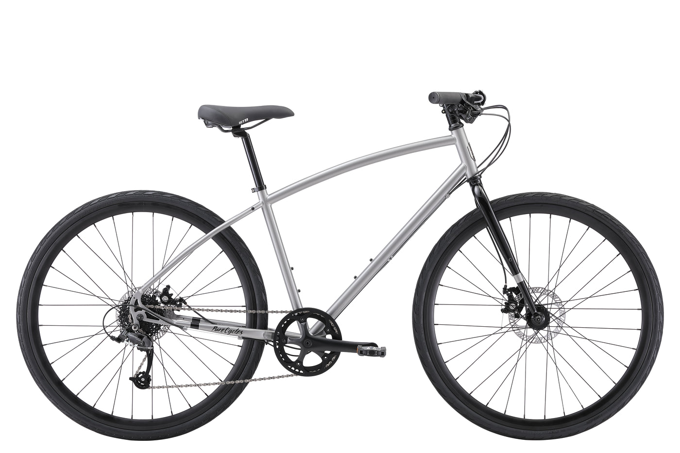 Silver Urban Commuter Bike#color_luckman